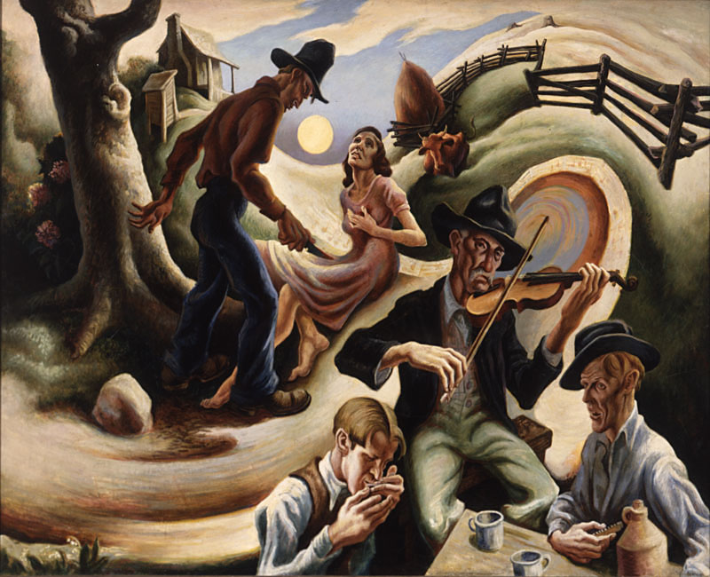 Detail: Ballad of the Jealous Lover of Lone Green Vallery by Thomas Hart Benton