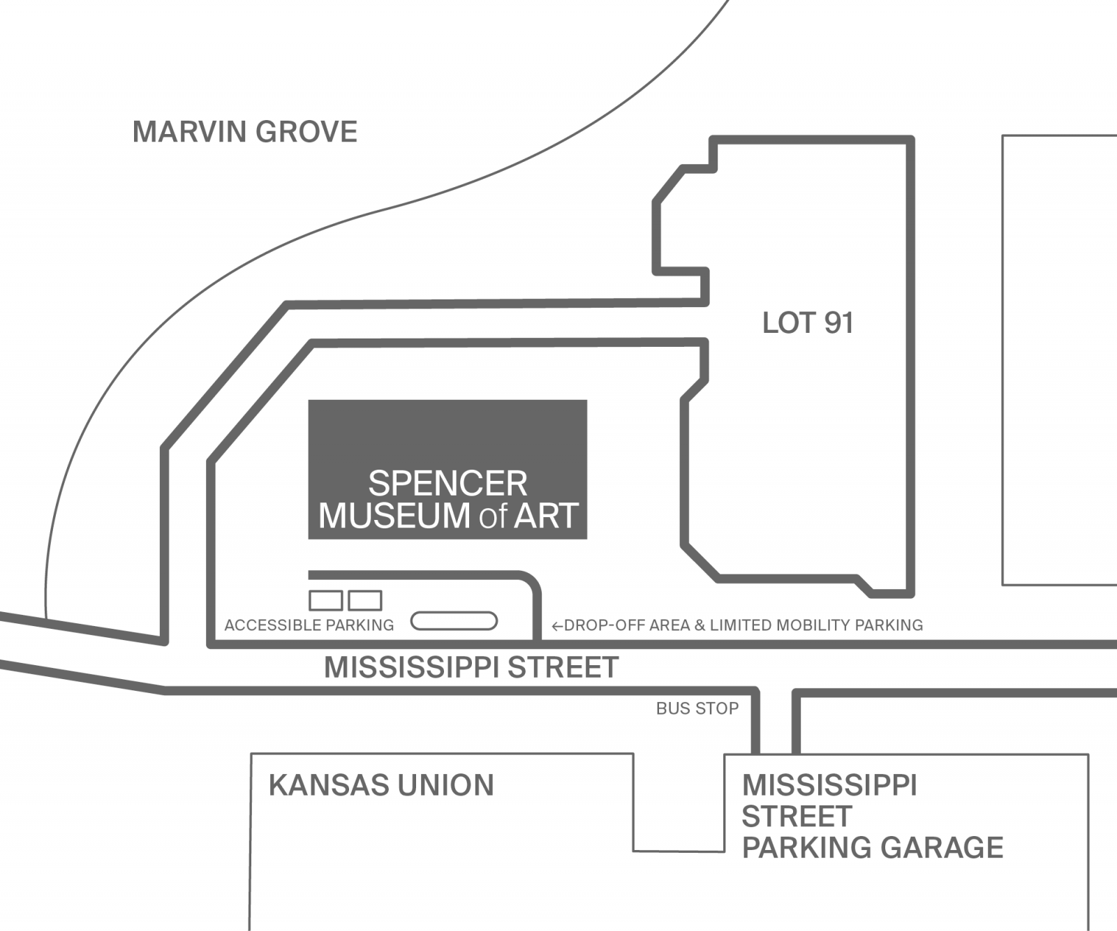 Spencer Visiting and Parking Map