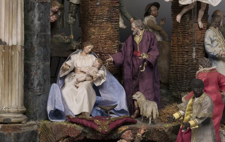 <a href='http://collection.spencerart.ku.edu/eMuseumPlus?service=ExternalInterface&module=collection&objectId=7614&viewType=detailView' target='_blank'><i>Presepio Nativity Scene</i> Italy</a>