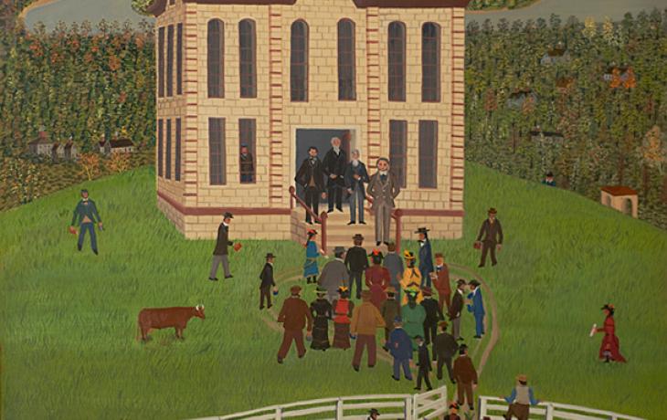 KU's First Morning in 1866 by Streeter Blair