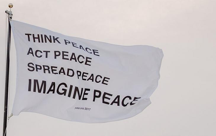 flag, Imagine Peace by Yoko Ono