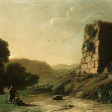 <a href="https://spencerartapps.ku.edu/collection-search#/object/13238" target="_blank"><i>An Idyll (Pastoral landscape)</i> by Claude Lorrain</a>