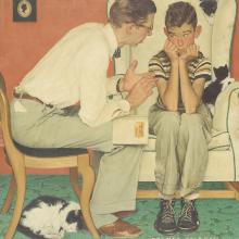 <a href="https://spencerartapps.ku.edu/collection-search#/object/9048" target="_blank"><i>Facts of Life</i> by Norman Rockwell</a>