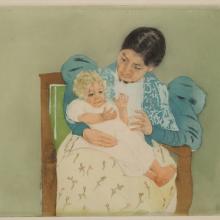 <a href="https://spencerartapps.ku.edu/collection-search#/object/11060" target="_blank"><i>The Barefooted Child</i> by Mary Cassatt</a>