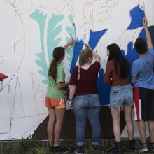 Creation of the "Pollinators" mural