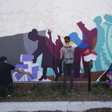Creation of the "Pollinators" mural
