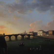View of the Arno River in Florence, Thomas Patch