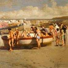 <a href="https://spencerartapps.ku.edu/collection-search#/object/11057" target="_blank"><i>The Bathers</i> by Walter Stuempfig</a>