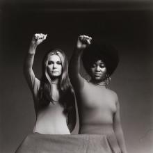 <a href="https://spencerartapps.ku.edu/collection-search#/object/14090" target="_blank"><i>"Body and Soul: Gloria Steinem and her partner, Dorothy Pitman Hughes, demonstrates the style that has thrilled audiences on the Women's Liberation lecture circuit</i> by Dan Wynn</a>