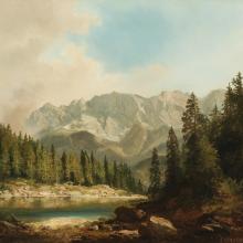 <a href='https://spencerartapps.ku.edu/collection-search#/object/20482' target='_blank'><i>Eibsee mit Rittelwand</i> by Andreas Mitterfellner</a>