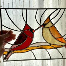 "Cardinals, 2021, Stained glass" — Eden Detrixhe